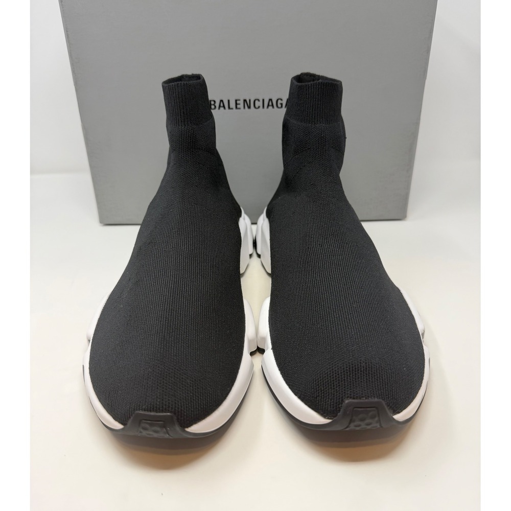 Balenciaga Speed Graffiti Trainer Black/White Size 13 US 46 EU - Picture 2 of 9